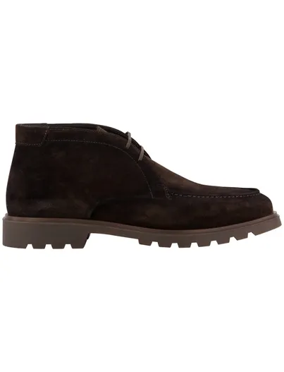 Giorgio Giorgio veterschoenen donkerbruin met grof geribbelde rubberzool