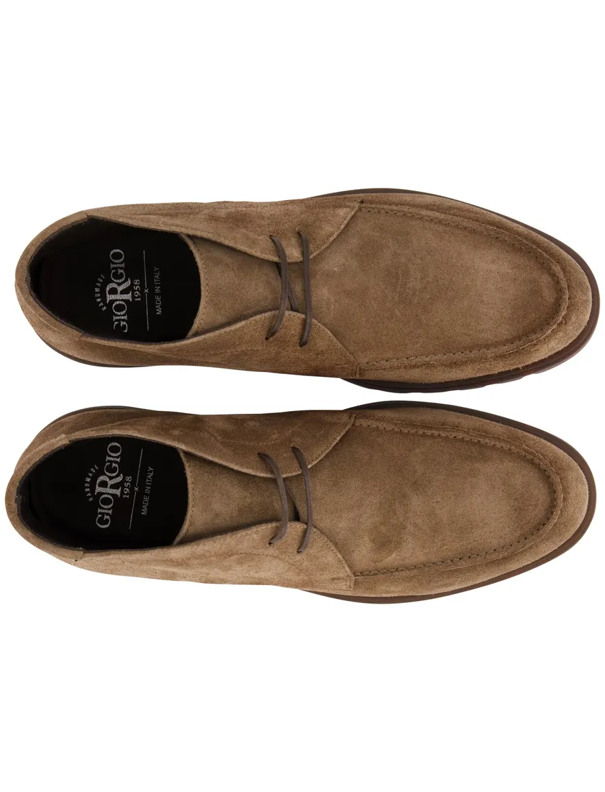 Giorgio veterschoenen bruin grof geribbelde rubberzool