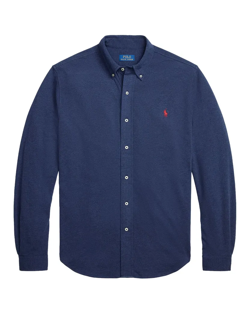 Overhemd Polo Ralph Lauren Big & Tall donkerblauw wijde fit