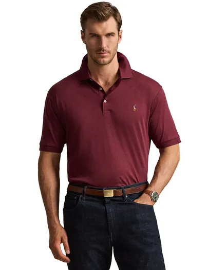 Polo Ralph Lauren Polo Ralph Lauren Big & Tall bordeaux poloshirt korte mouw
