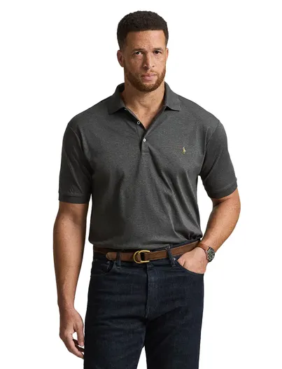 Polo Ralph Lauren Polo Ralph Lauren Big & Tall poloshirt grijs gemeleerd
