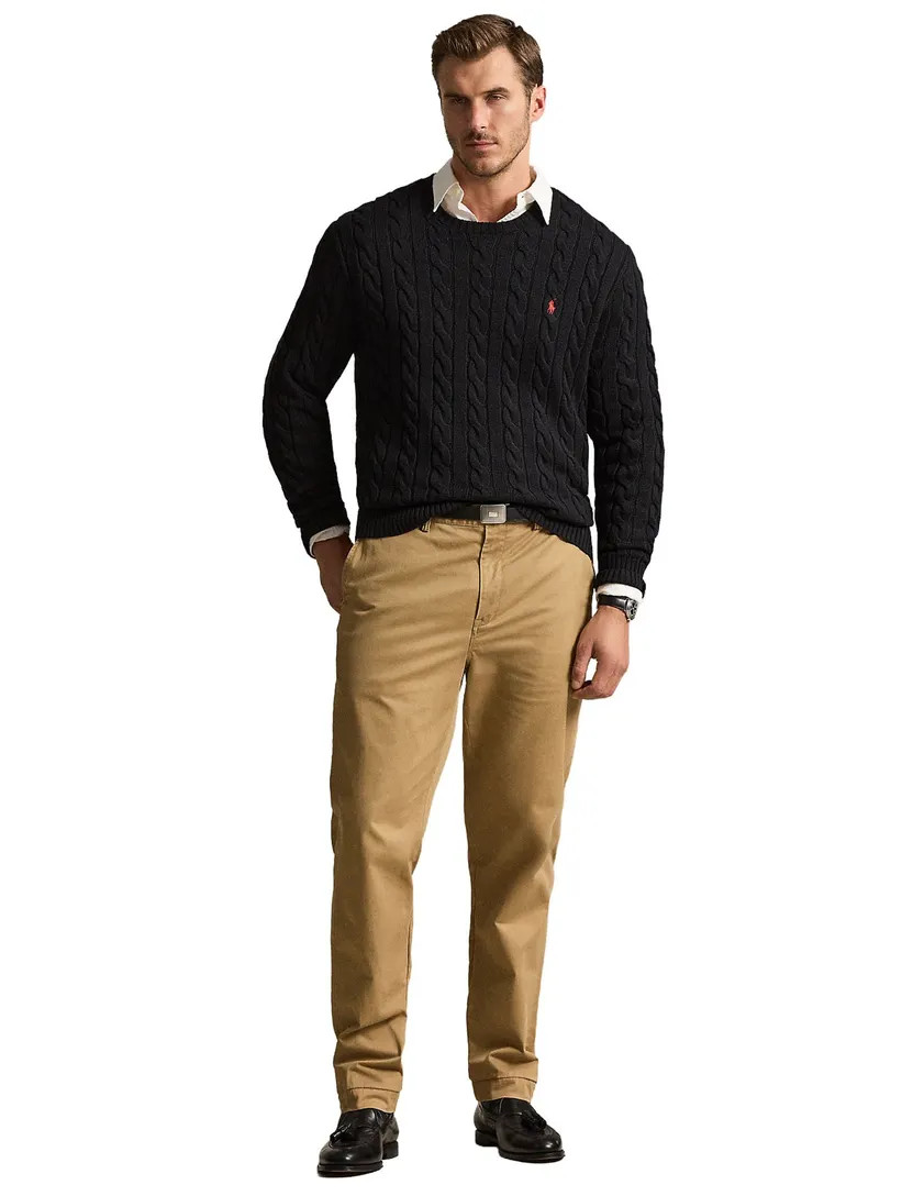 Kabeltrui Polo Ralph Lauren Big & Tall zwart