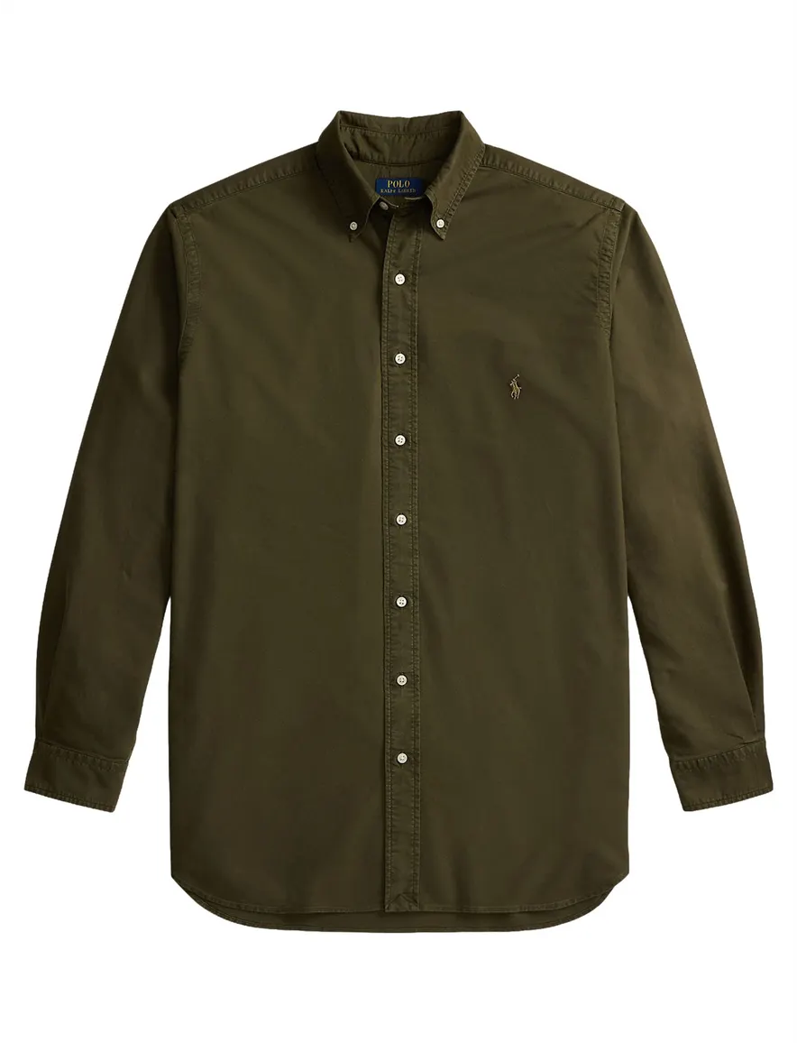 Overhemd Polo Ralph Lauren khaki olijfgroen