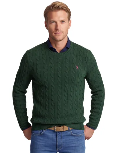Polo Ralph Lauren Polo Ralph Lauren Big & Tall groene trui ronde hals