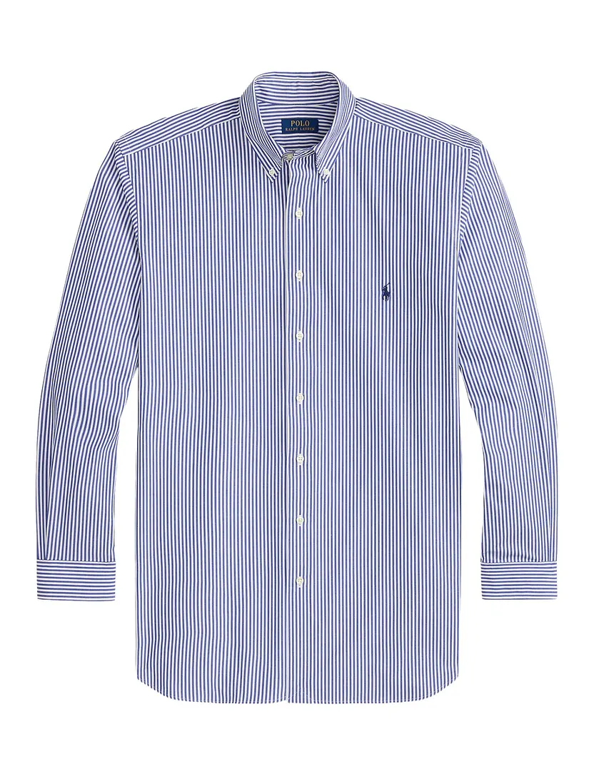 Overhemd Polo Ralph Lauren Big & Tall blauw gestreept wijde fit