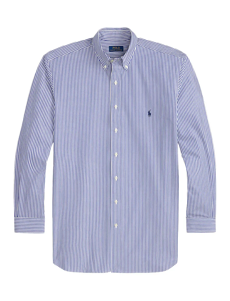 Polo Ralph Lauren Big & Tall gestreept overhemd blauw