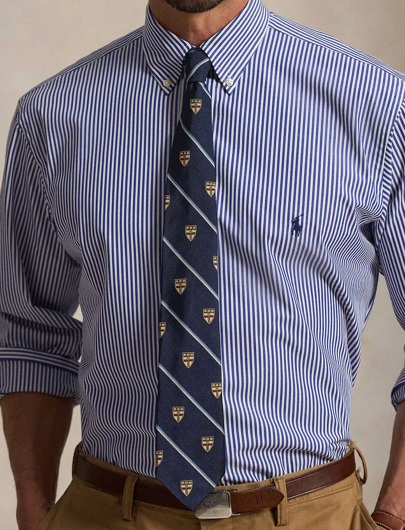 Overhemd Polo Ralph Lauren Big & Tall blauw gestreept wijde fit