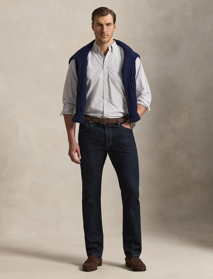 Overhemd Polo Ralph Lauren Big & Tall wit gestreept