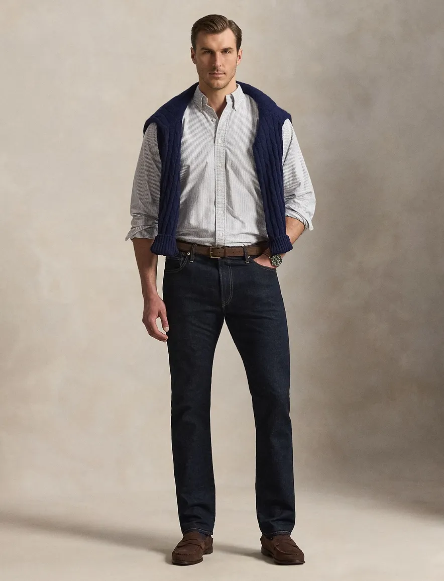 Polo Ralph Lauren Big & Tall Overhemd Wit Gestreept