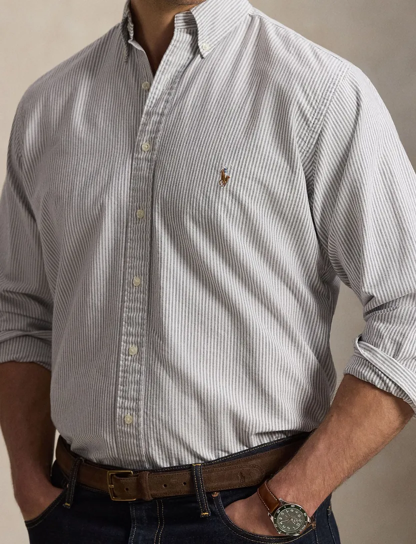 Overhemd Polo Ralph Lauren Big & Tall wit gestreept