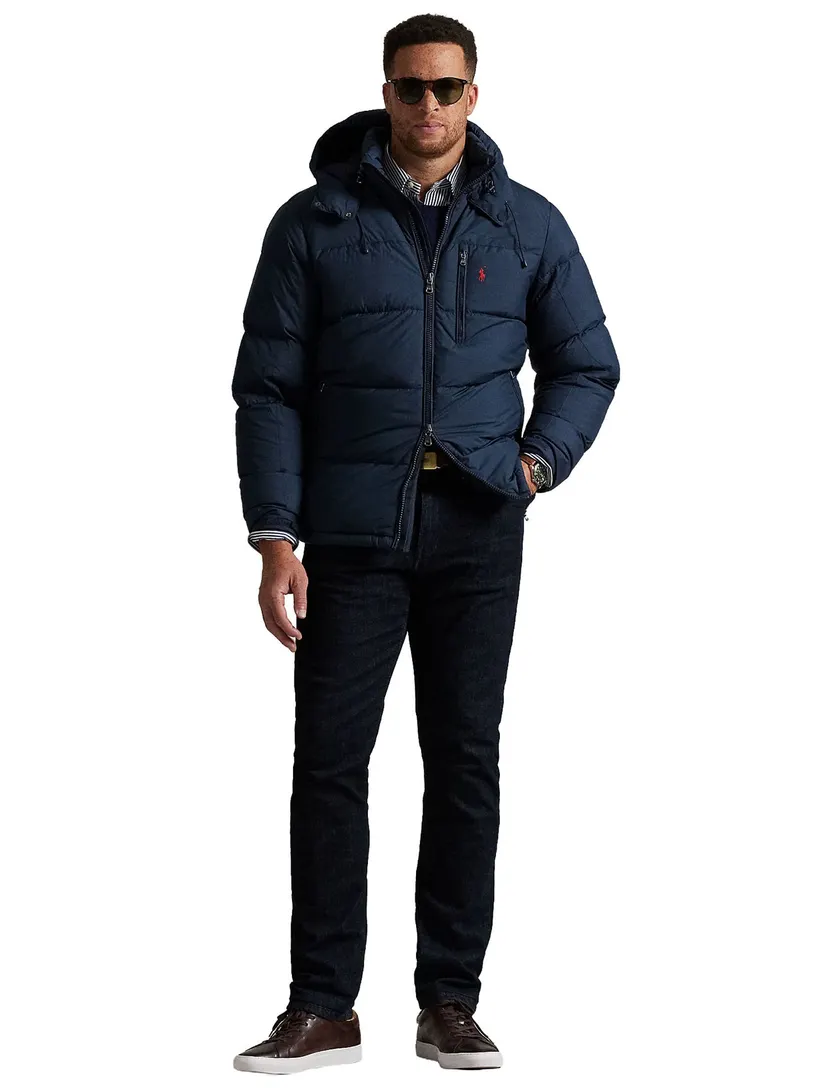 pufferjas Polo Ralph Lauren Big & Tall donkerblauw wijde fit