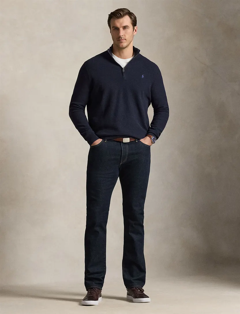 Polo Ralph Lauren Big & Tall half zip donkerblauw
