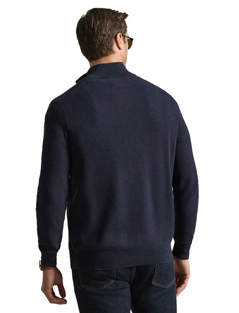 Polo Ralph Lauren Big & Tall half zip donkerblauw