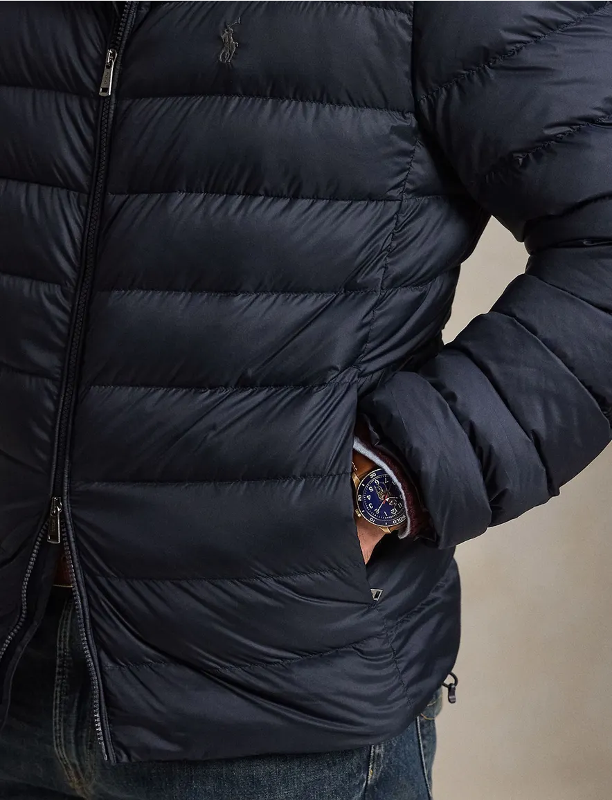 Polo Ralph Lauren Big & Tall gewatteerde jas donkerblauw