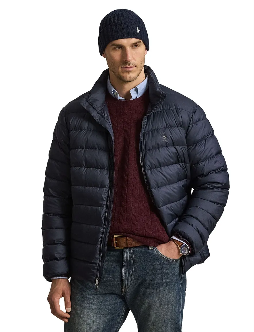 Polo Ralph Lauren Big & Tall gewatteerde jas donkerblauw