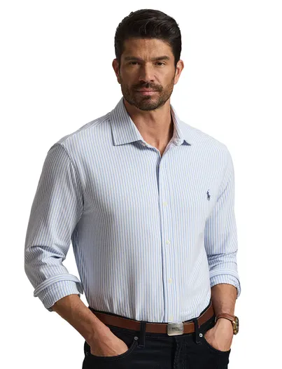Polo Ralph Lauren Overhemden Polo Ralph Lauren Big & Tall lichtblauw gestreept wijd