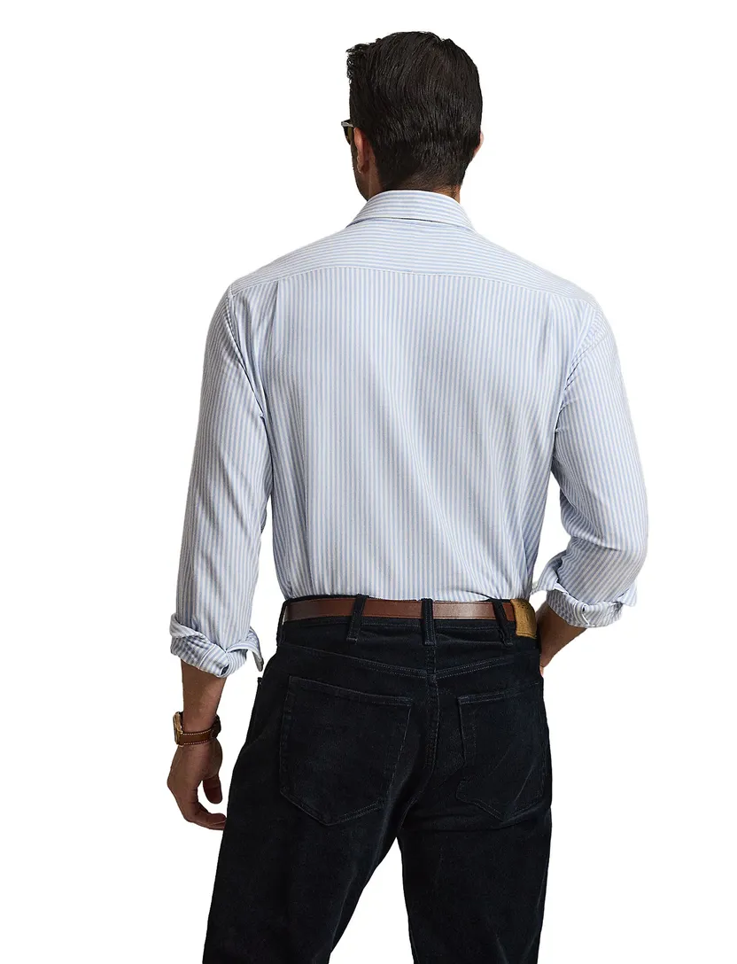 Overhemden Polo Ralph Lauren Big & Tall lichtblauw gestreept wijd
