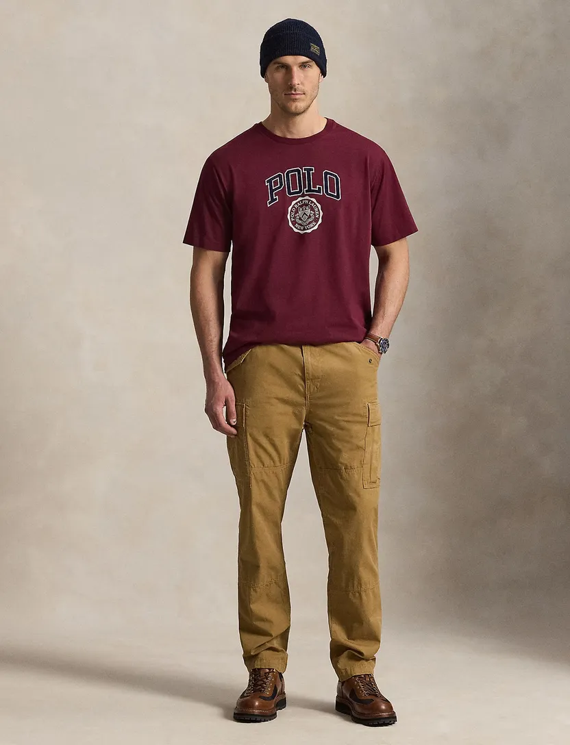 T-shirt Polo Ralph Lauren Big & Tall bordeaux opdruk