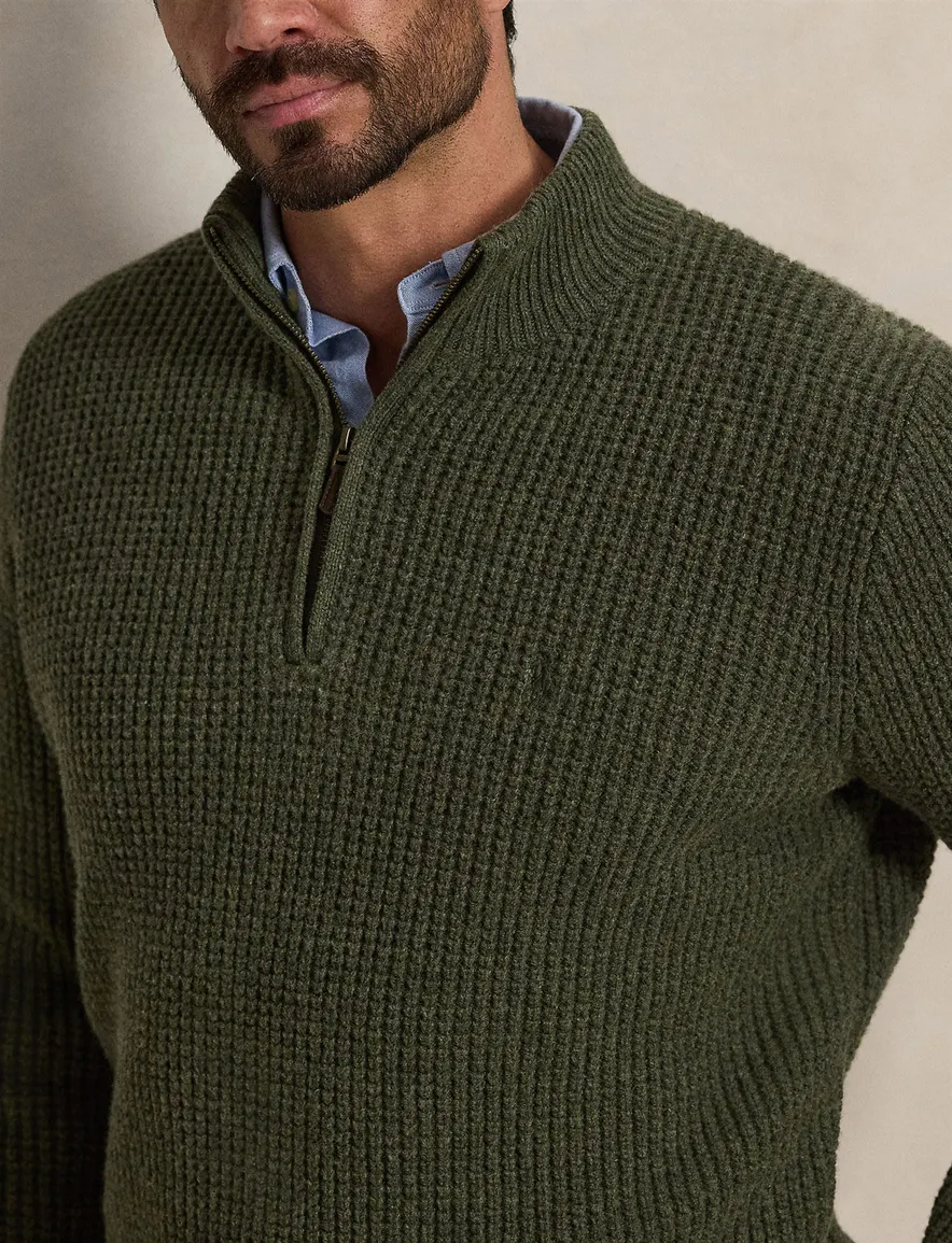 Polo Ralph Lauren Big & Tall groen half zip trui