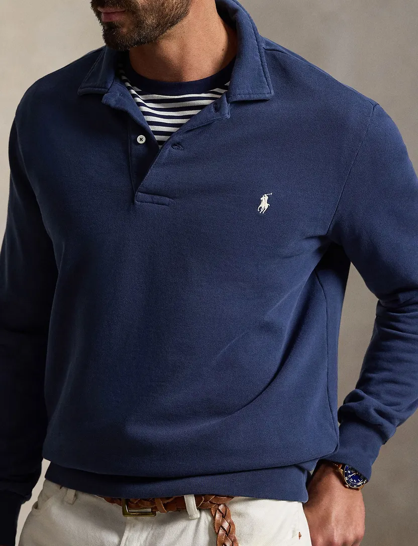 Trui Polo Ralph Lauren Big & Tall donkerblauw polokraag