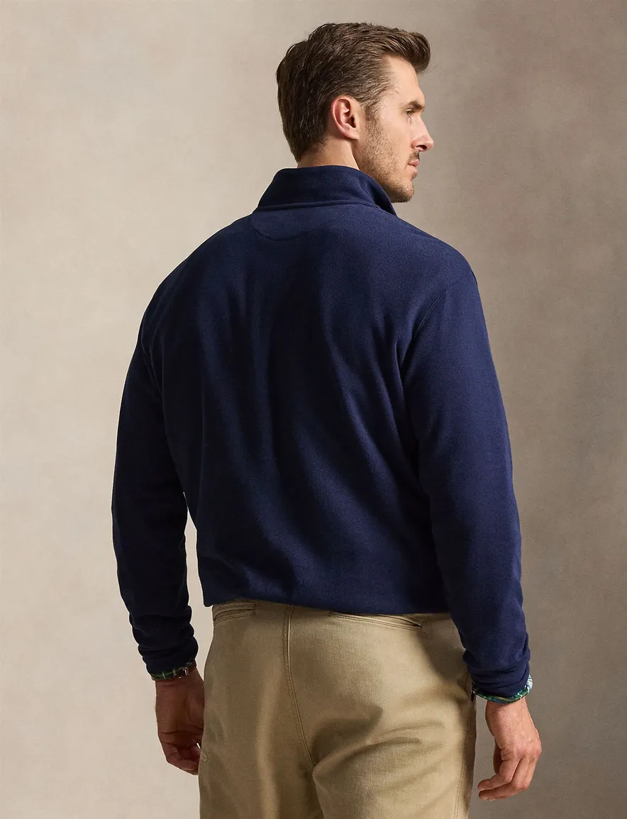 Polo Ralph Lauren Big & Tall half zip trui donkerblauw