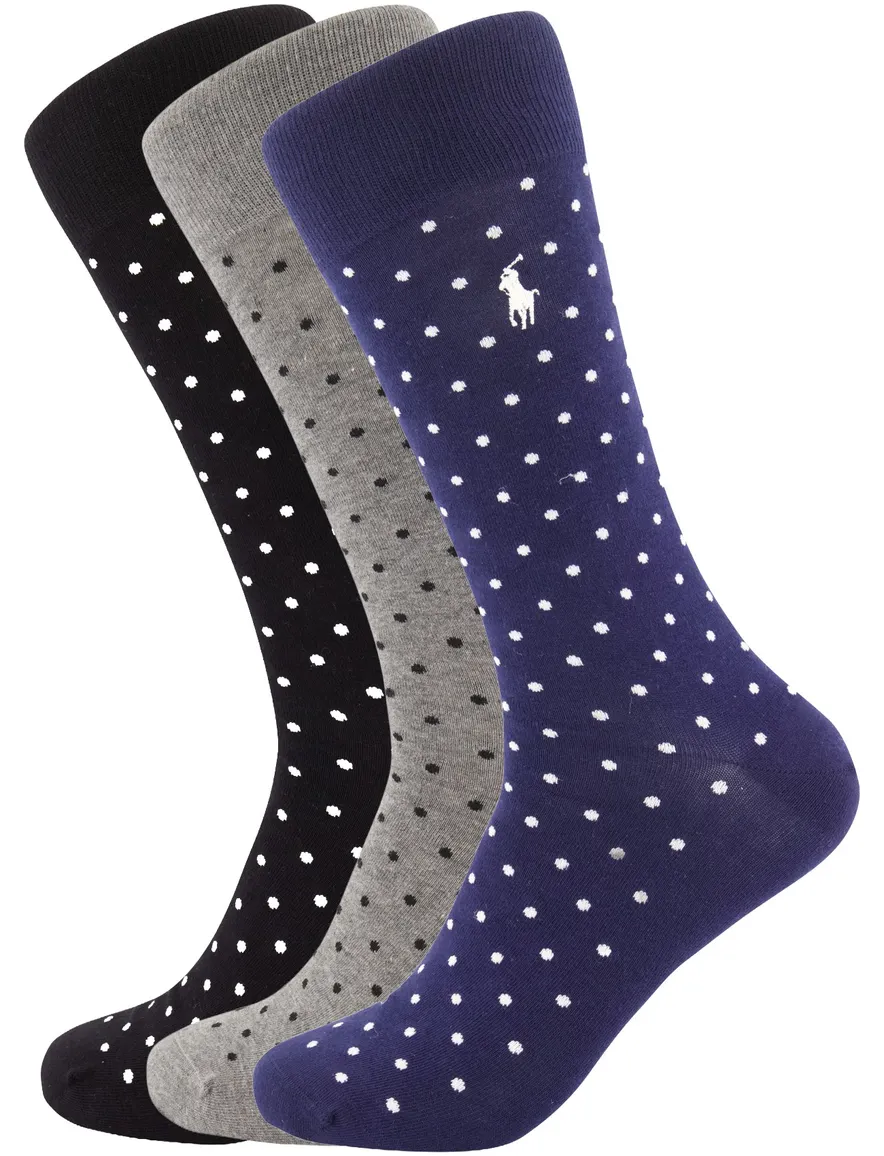 Polo Ralph Lauren Custom Fit sokken donkerblauw geprint
