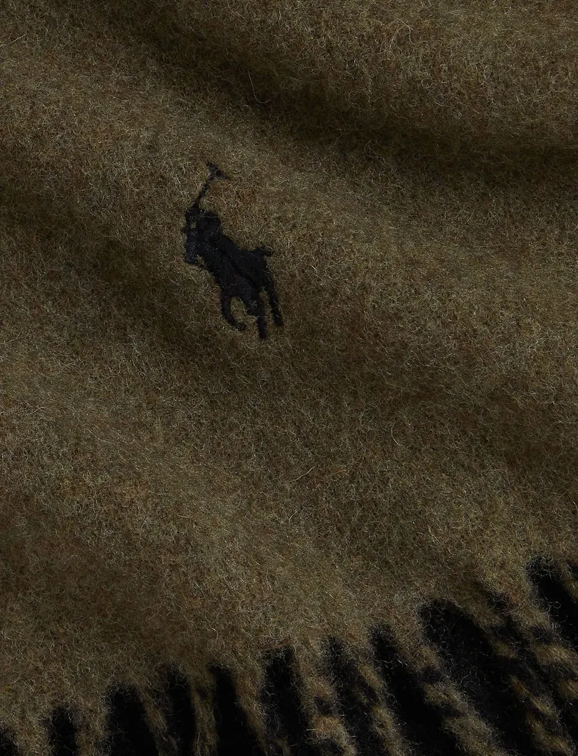 Sjaal Polo Ralph Lauren donkergroen wol