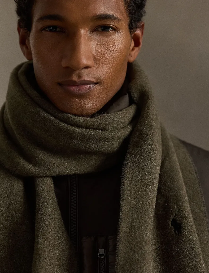 Donkergroene wollen sjaal Polo Ralph Lauren