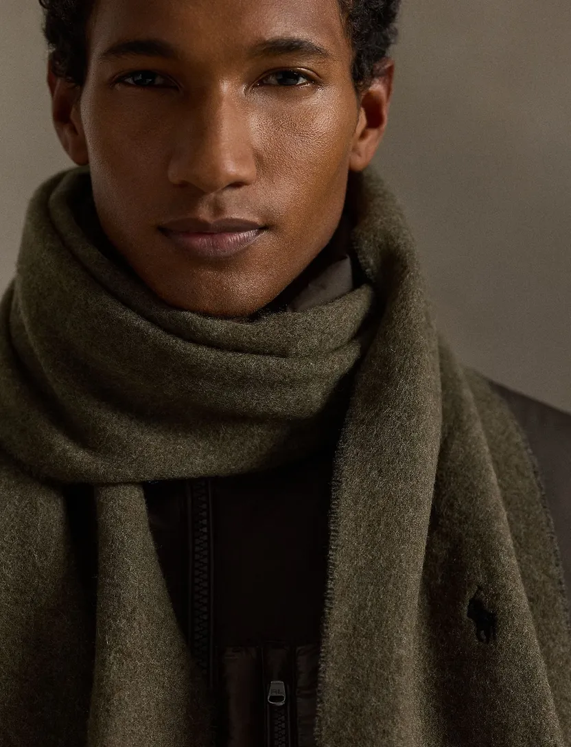 Sjaal Polo Ralph Lauren donkergroen wol