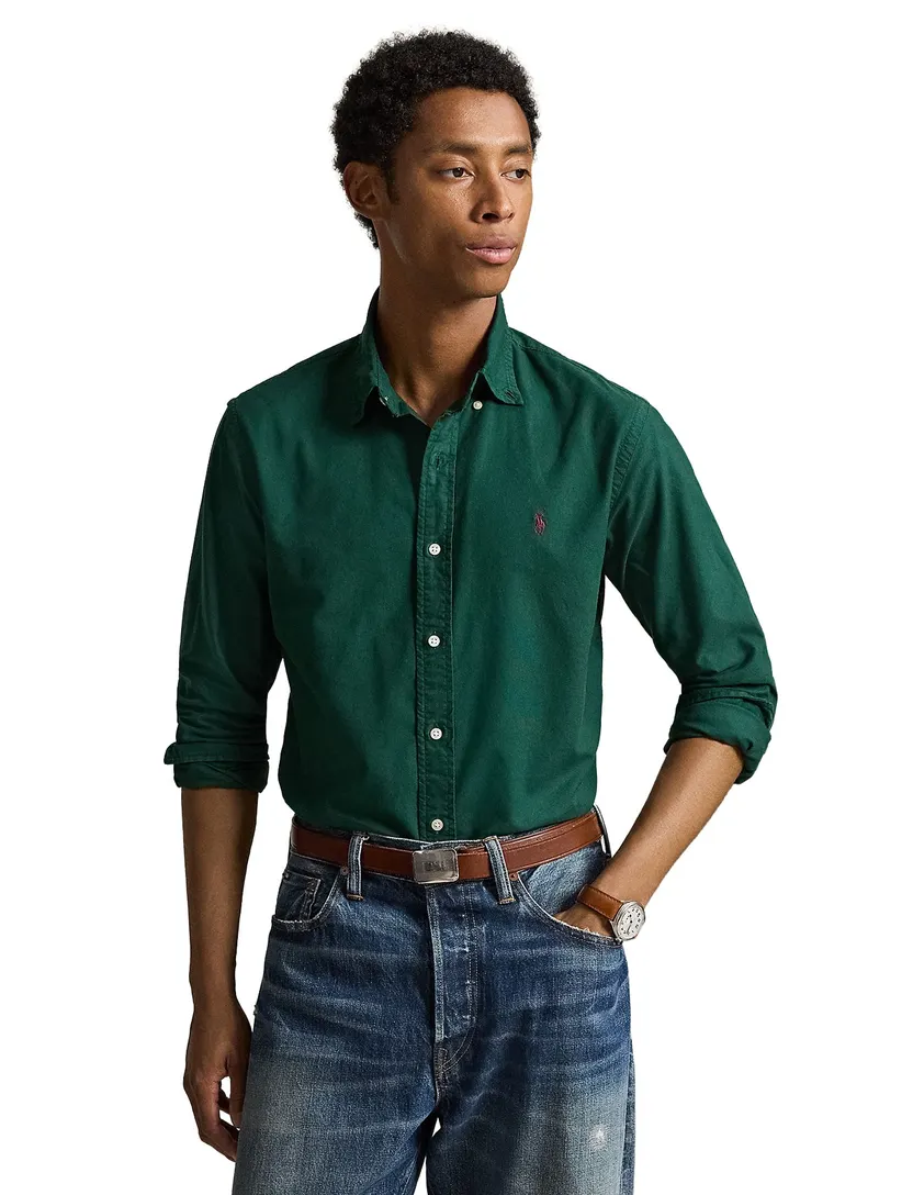Overhemden Polo Ralph Lauren Custom Fit groen