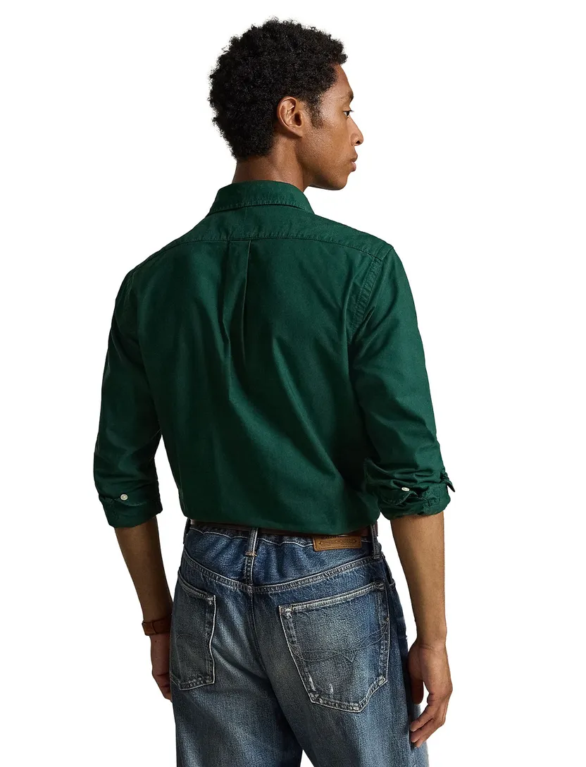 Overhemden Polo Ralph Lauren Custom Fit groen