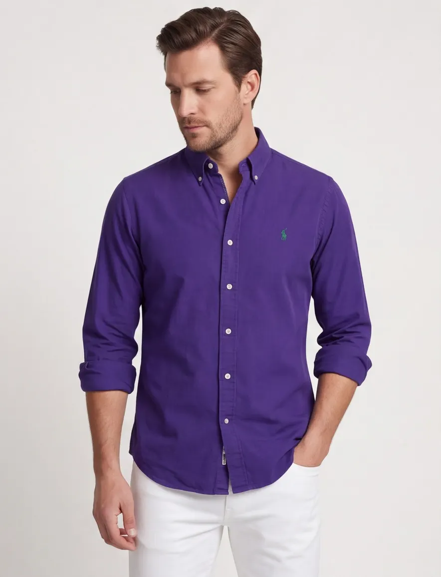 Overhemd Polo Ralph Lauren paars paars