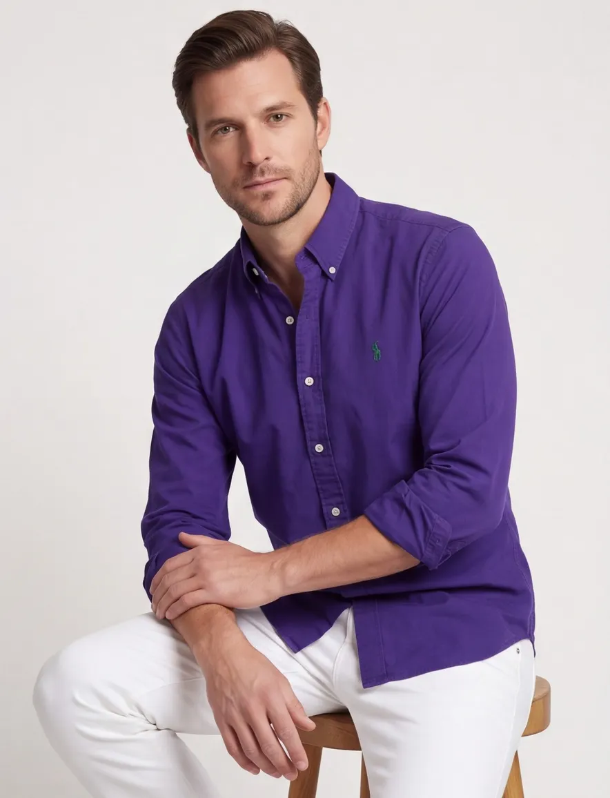 Overhemd Polo Ralph Lauren paars paars