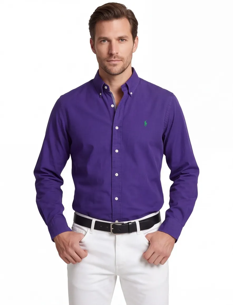 Overhemd Polo Ralph Lauren paars paars