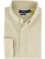 Polo Ralph Lauren Custom Fit overhemd creme met rib