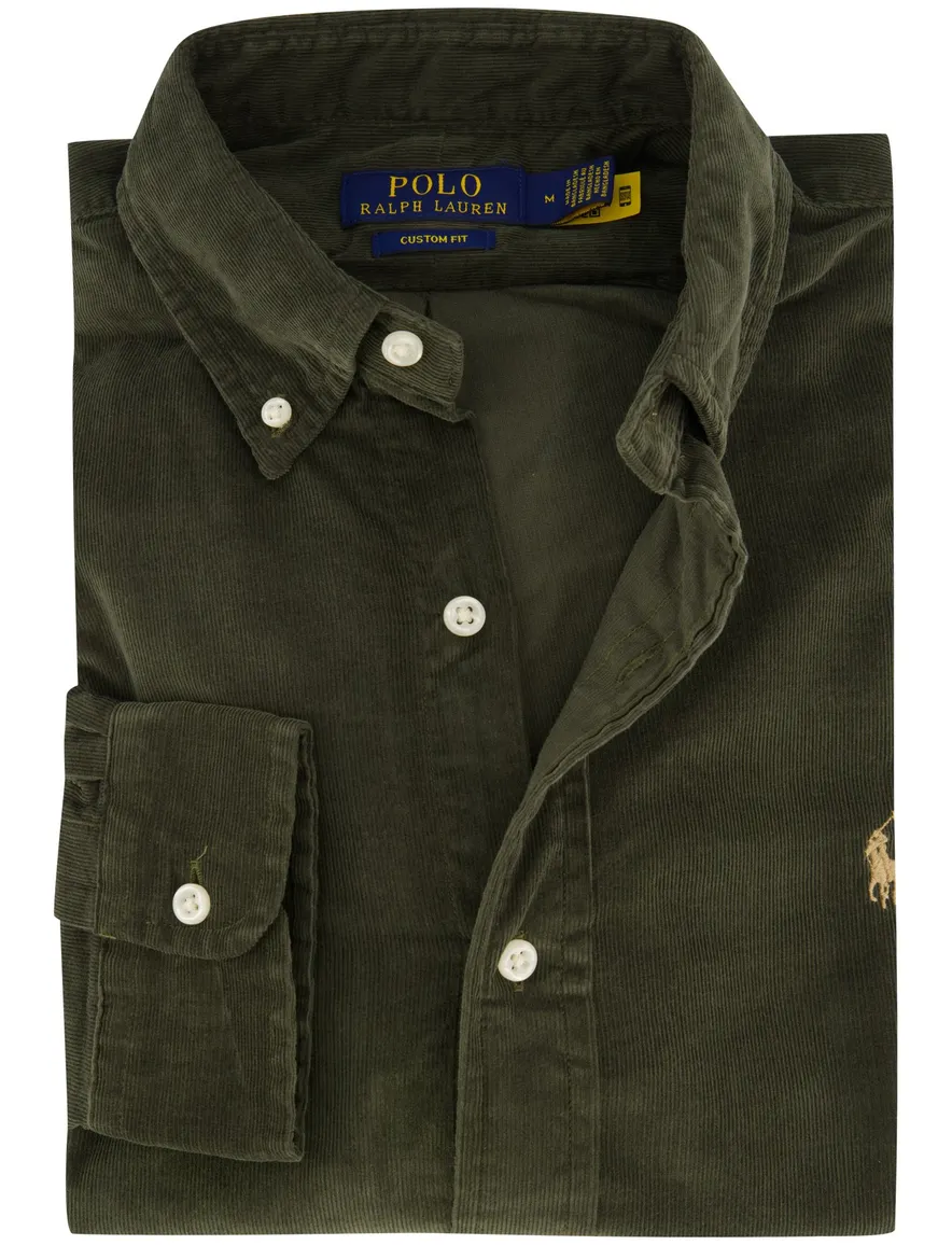 Overhemd Polo Ralph Lauren groen olijfgroen