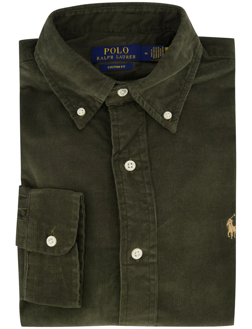 Overhemd Polo Ralph Lauren groen olijfgroen