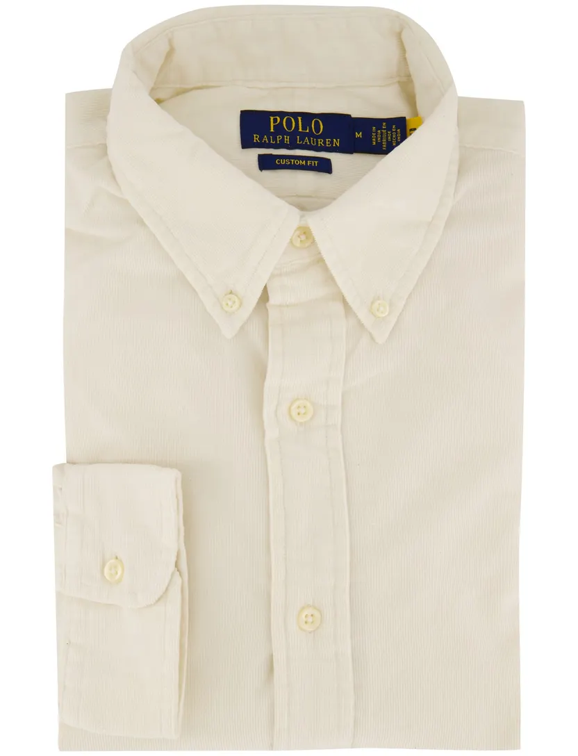 Overhemd Polo Ralph Lauren Custom Fit creme rib