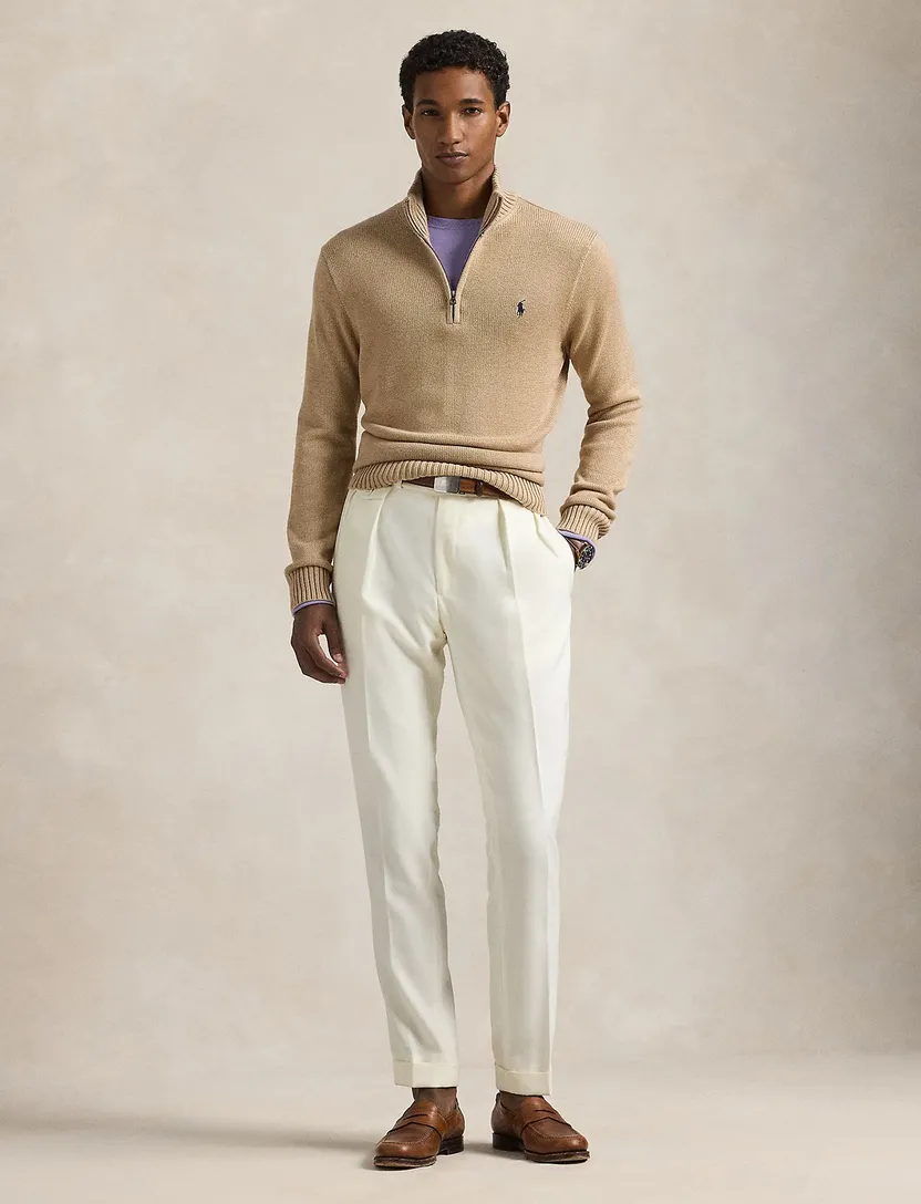 Polo Ralph Lauren truien camel half zip