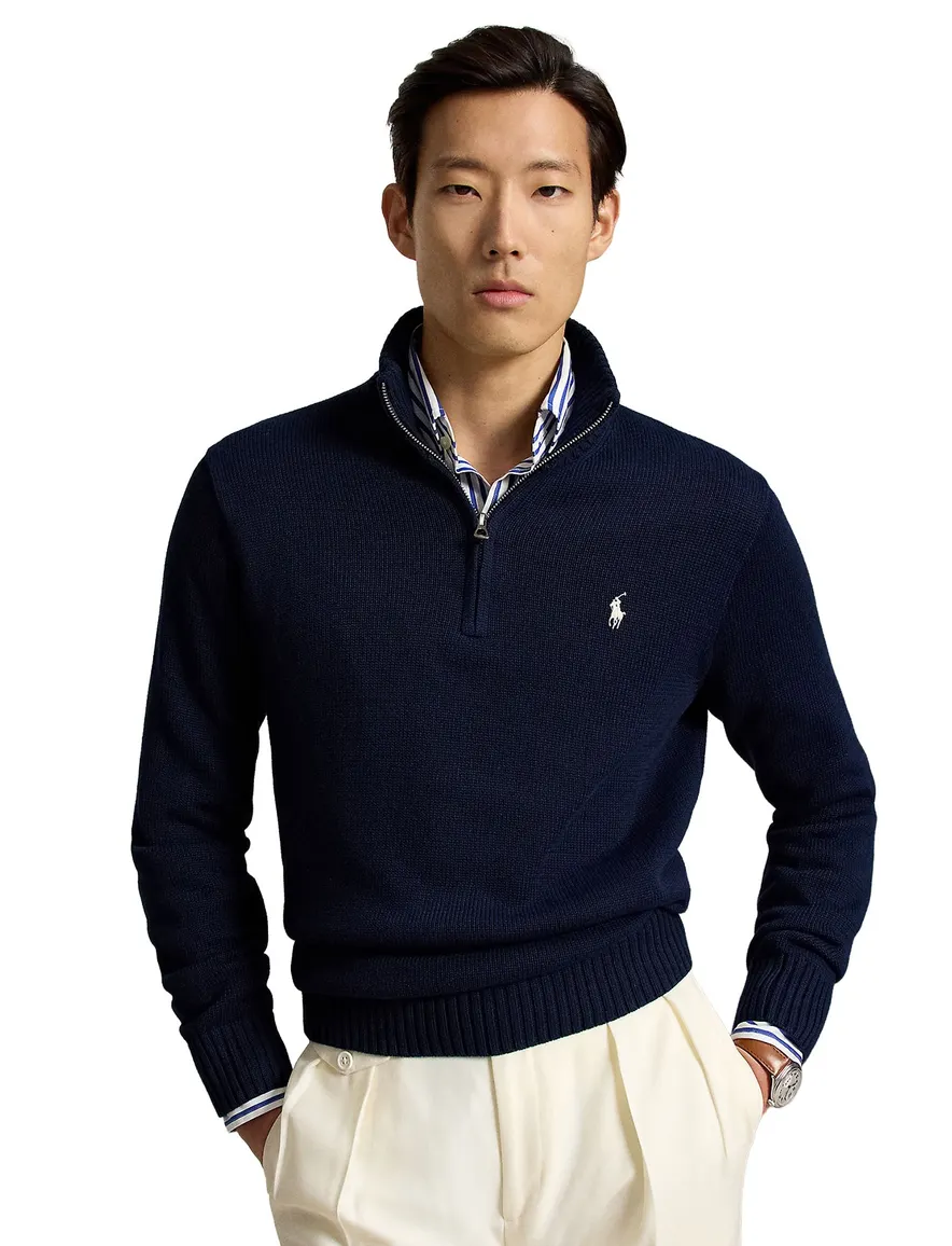 Polo Ralph Lauren half zip donkerblauw