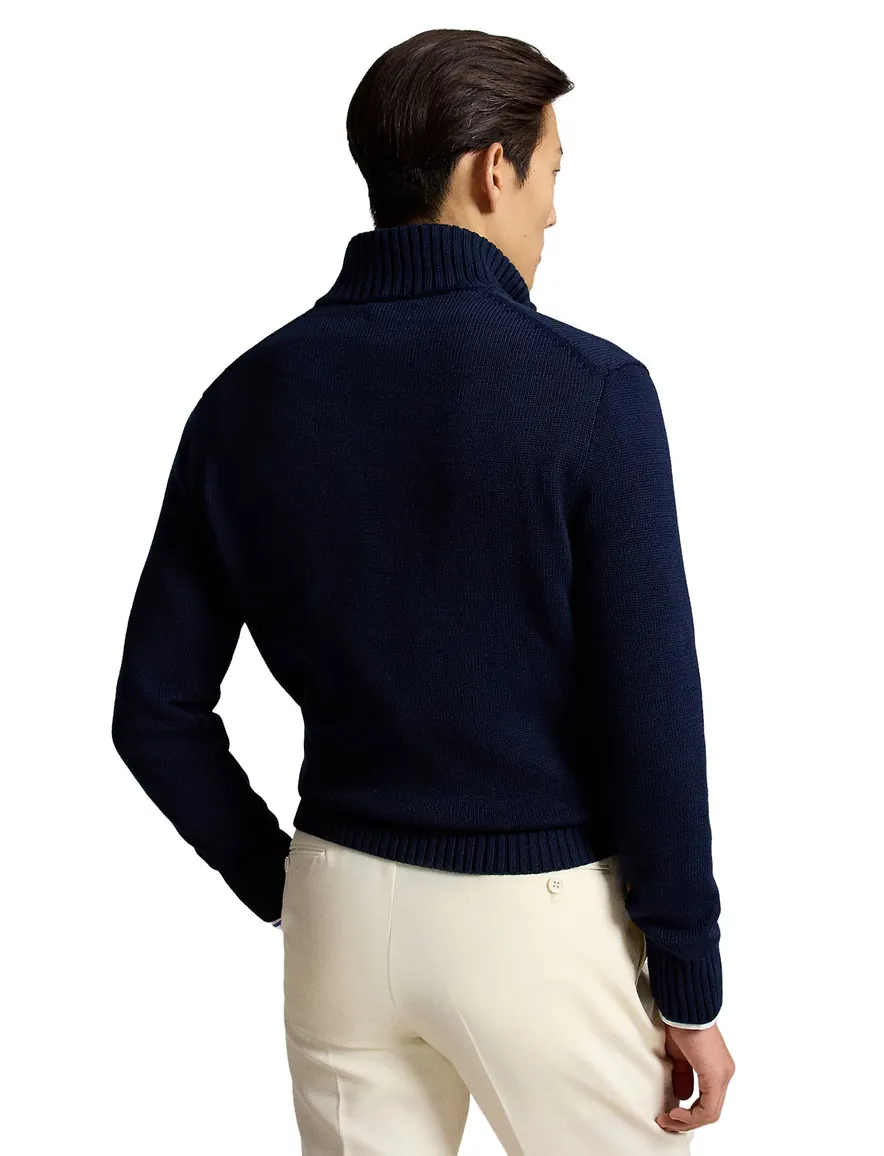 Polo Ralph Lauren half zip trui donkerblauw