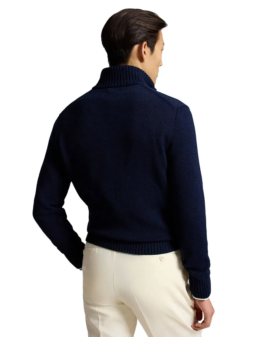 Trui Polo Ralph Lauren half zip donkerblauw