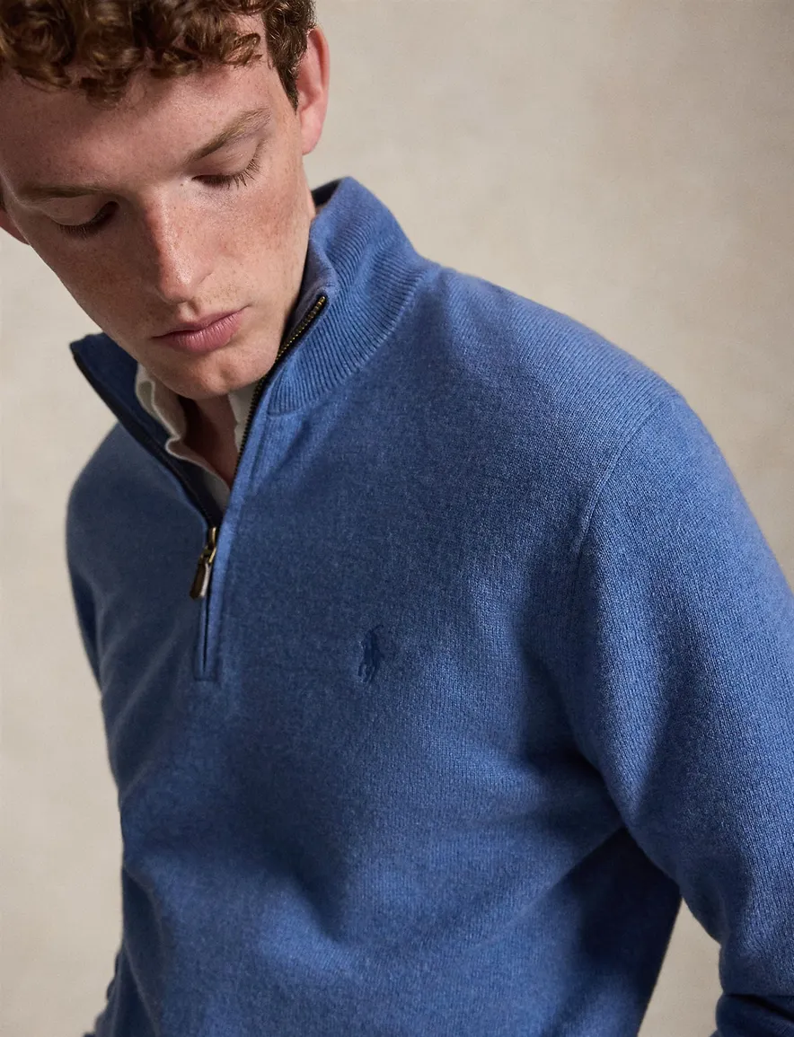 Polo Ralph Lauren Big & Tall half zip trui blauw