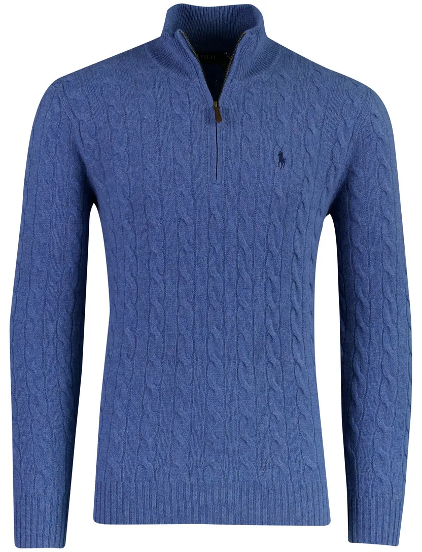 Trui Polo Ralph Lauren blauw kabeltrui