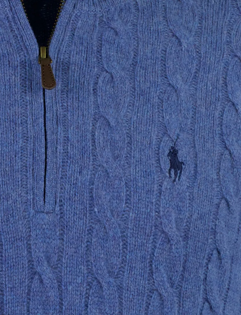 Trui Polo Ralph Lauren blauw kabeltrui