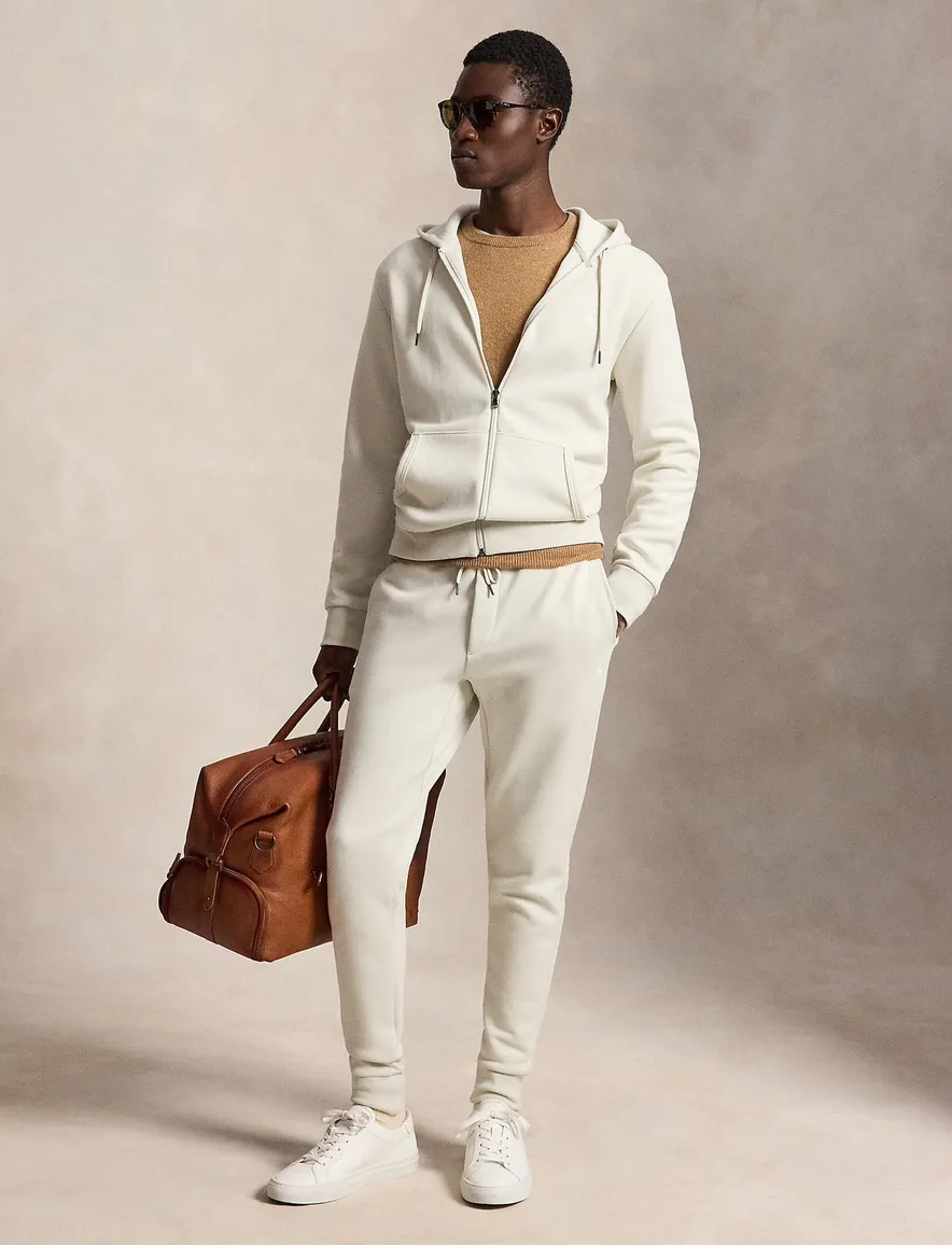 Polo Ralph Lauren sweatvest beige met capuchon