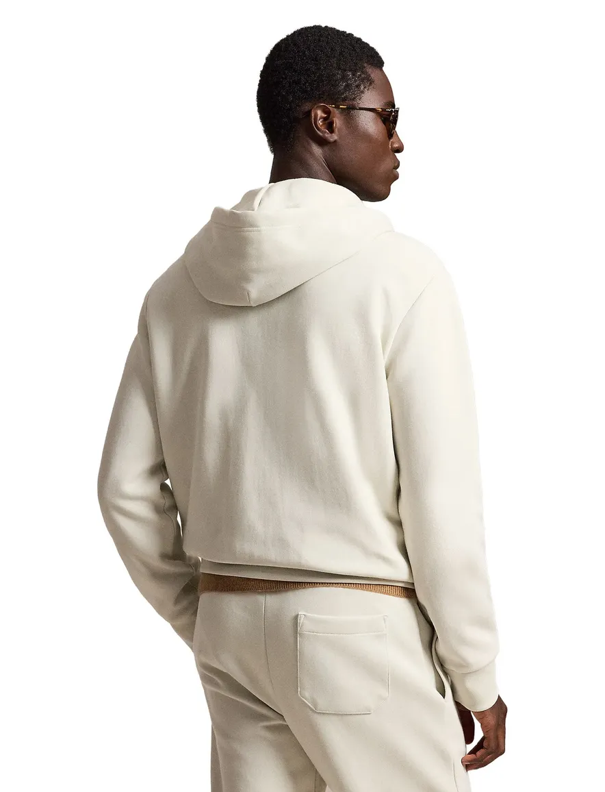 Polo Ralph Lauren sweatvest beige met capuchon
