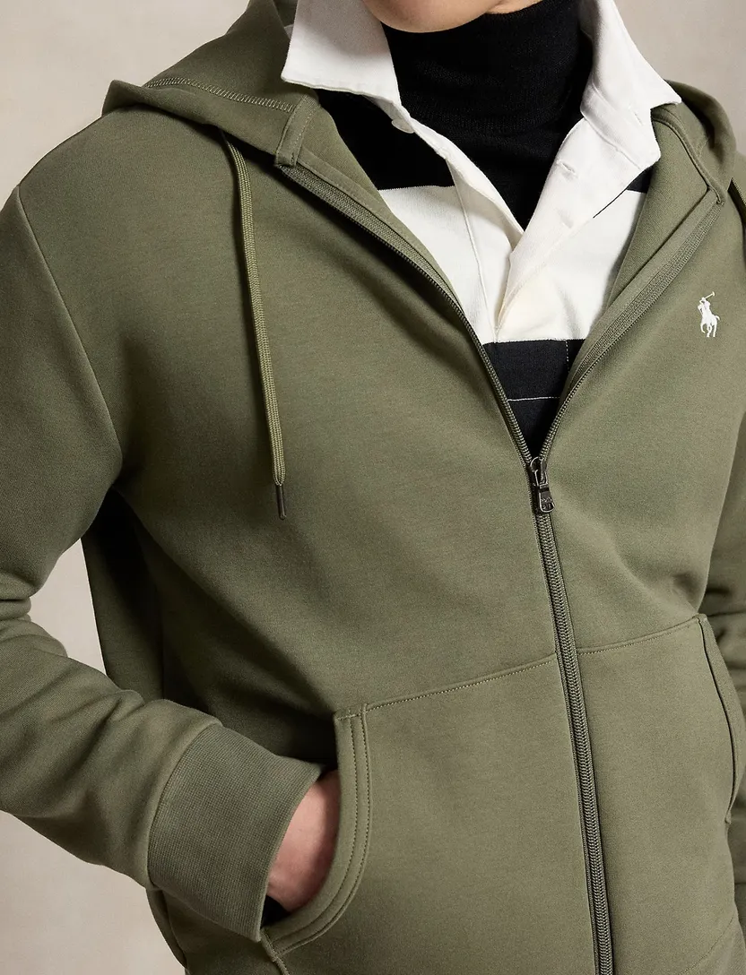 Vest Polo Ralph Lauren olijfgroen capuchon