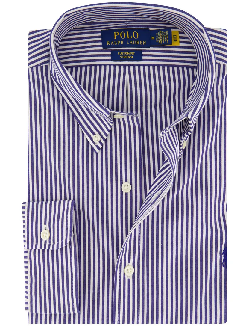 Overhemd Polo Ralph Lauren donkerblauw gestreept