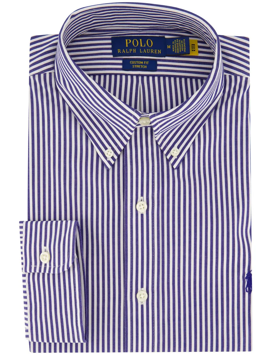 Overhemd Polo Ralph Lauren donkerblauw gestreept